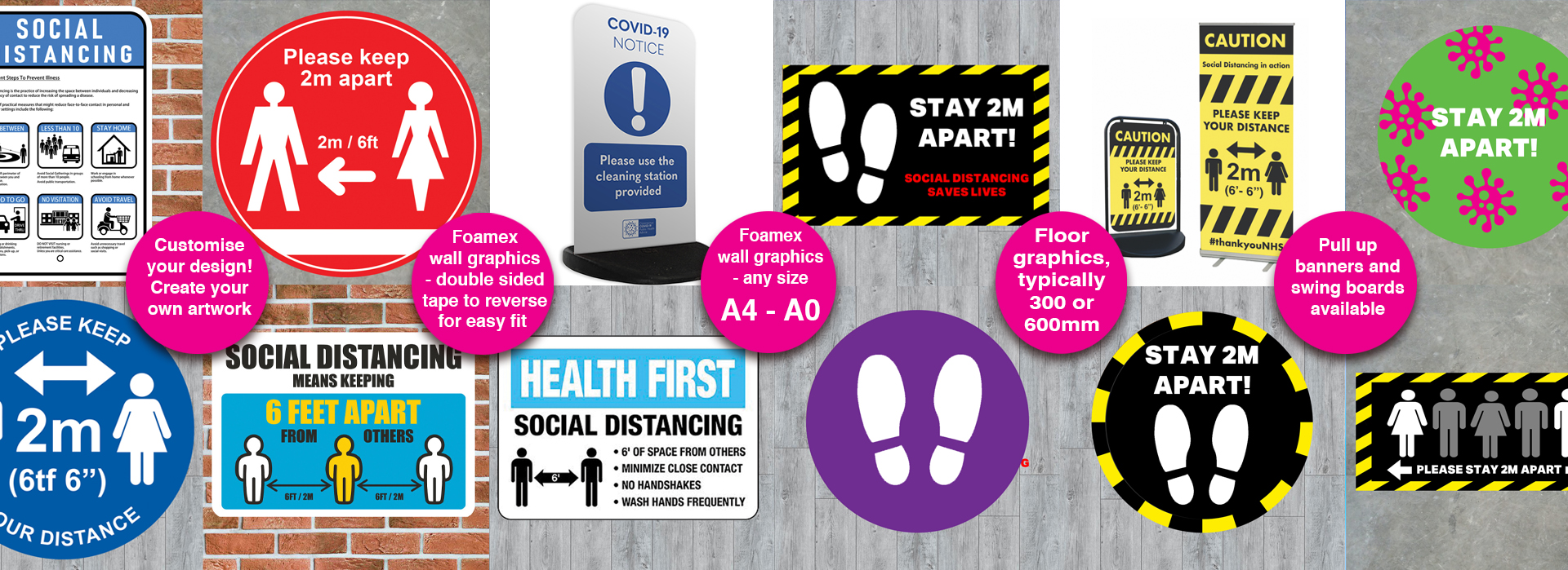 COVID-19 Social Distancing Graphics